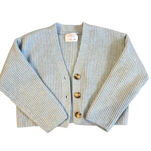 ZARA Kids Ribbed Button-Up Cardigan 9/10